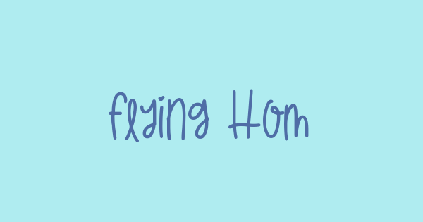 Flying Home font thumb